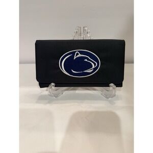 Penn State Nittany Lions Navy Canvas Wallet Embroidered Logo Bifold Snap